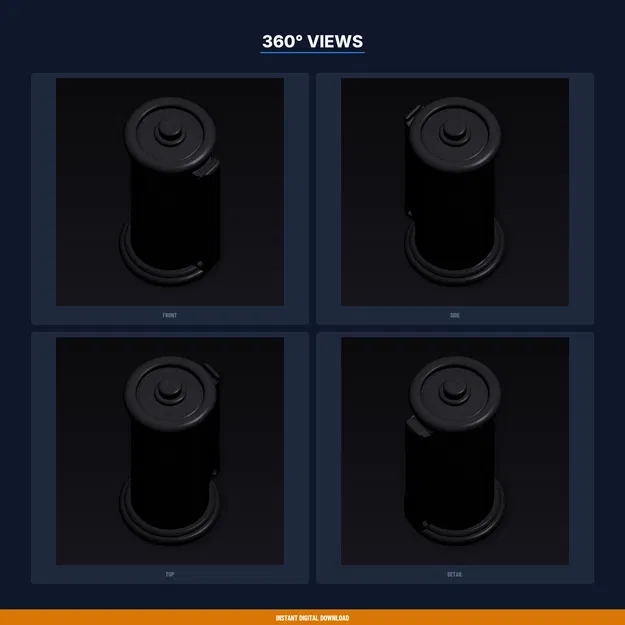 Cốc cắm bút cuộn phim (Film Roll Pencil Cup) - File STL in 3D - Image 3