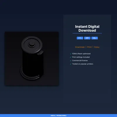 Cốc cắm bút cuộn phim (Film Roll Pencil Cup) - File STL in 3D