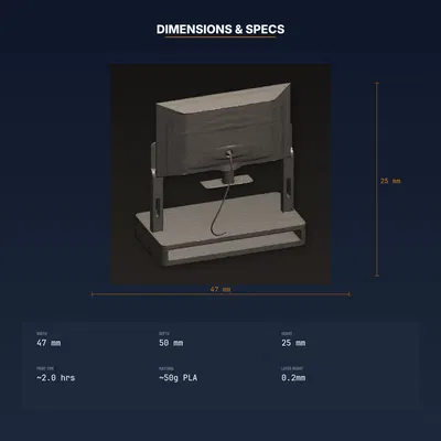 Kệ nâng màn hình treo nổi (Floating Monitor Shelf Riser) - File STL in 3D