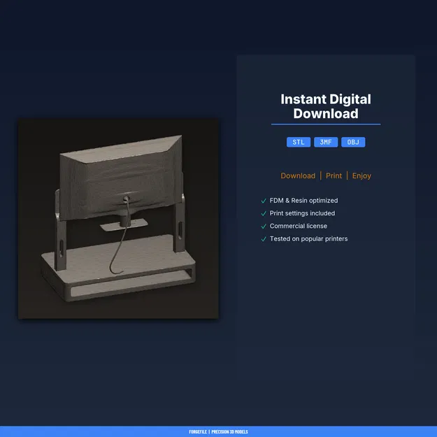 Kệ nâng màn hình treo nổi (Floating Monitor Shelf Riser) - File STL in 3D - Image 2