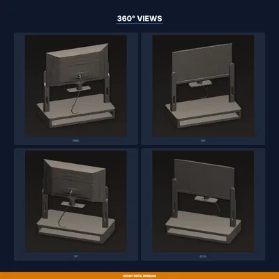 Kệ nâng màn hình treo nổi (Floating Monitor Shelf Riser) - File STL in 3D