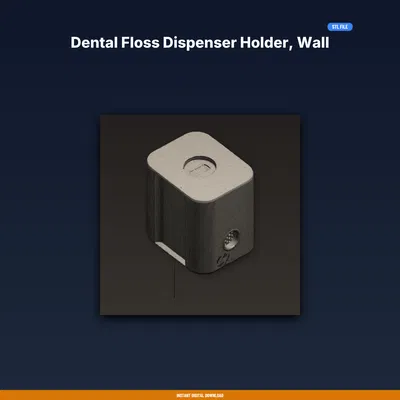 Giá đỡ hộp chỉ nha khoa gắn tường, thao tác một tay – file STL in 3D