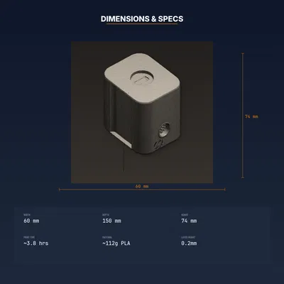 Giá đỡ hộp chỉ nha khoa gắn tường, thao tác một tay – file STL in 3D