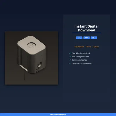 Giá Treo Hộp Chỉ Nha Khoa Gắn Tường, Dùng Một Tay – File STL In 3D