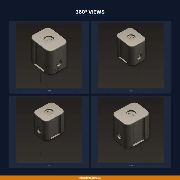 Giá Treo Hộp Chỉ Nha Khoa Gắn Tường, Dùng Một Tay – File STL In 3D - Image 3