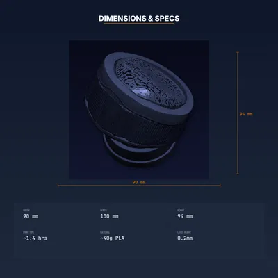 Nắp chắn bụi focuser kính thiên văn 2 inch – file STL in 3D giữ sạch quang học