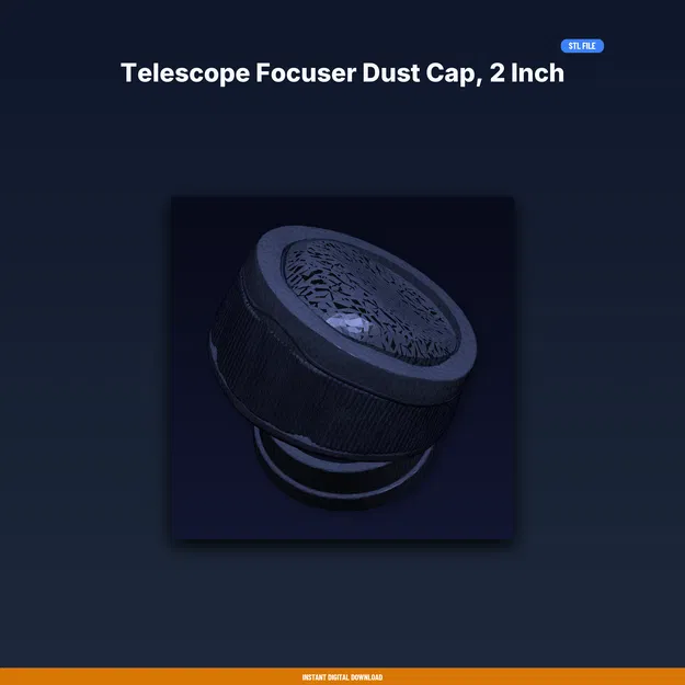 Nắp chắn bụi focuser kính thiên văn 2 inch – file STL in 3D giữ sạch quang học - Image 1