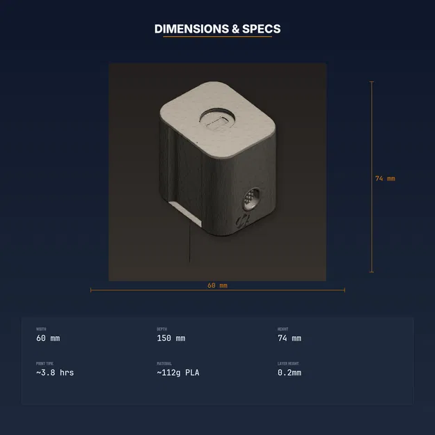 Giá Treo Hộp Chỉ Nha Khoa Gắn Tường, Dùng Một Tay – File STL In 3D - Image 4