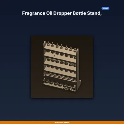 Kệ để chai nhỏ giọt tinh dầu hương, lưu trữ mùi gọn gàng - File STL in 3D