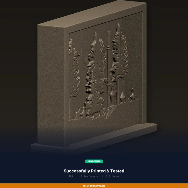 Forest Silhouette Layered Panel – File STL in 3D (In được) - Image 8