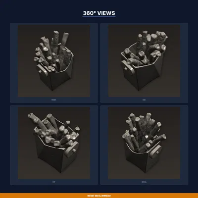 Giá kẹp khoai tây & sốt trên xe (kẹp khe gió) – file STL in 3D