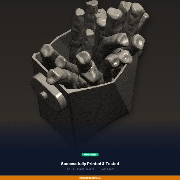 Giá kẹp khoai tây & sốt trên xe (kẹp khe gió) – file STL in 3D - Image 8