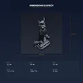 Tượng Nữ Thần Freya - File STL 3D Printable - Thumbnail 4