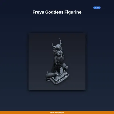 Tượng Nữ Thần Freya - File STL 3D Printable