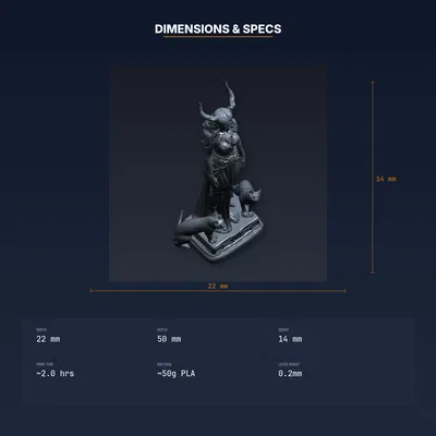 Tượng Nữ Thần Freya - File STL 3D Printable