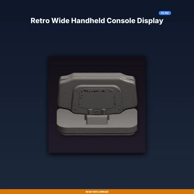 Kệ Trưng Bày Máy Game Cầm Tay Retro Bản Rộng – File STL In 3D - Image 1