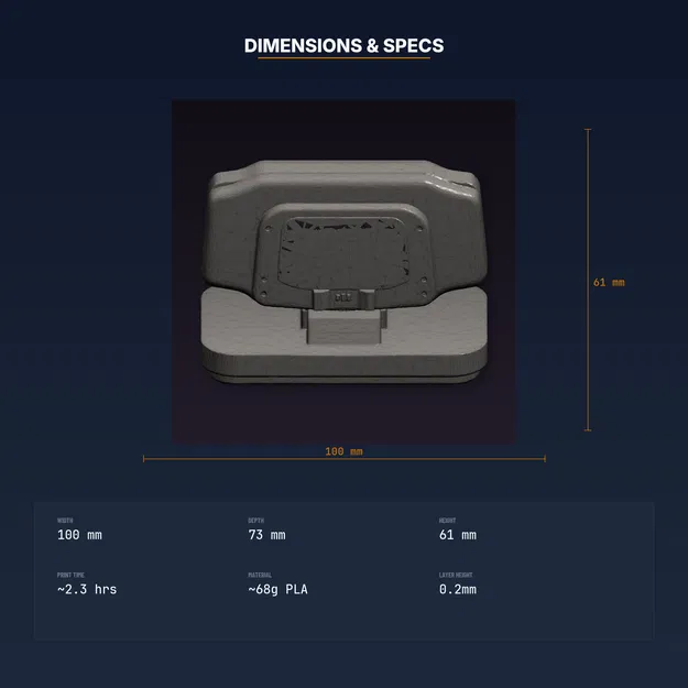 Kệ Trưng Bày Máy Game Cầm Tay Retro Bản Rộng – File STL In 3D - Image 4