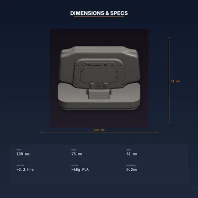 Kệ Trưng Bày Máy Chơi Game Cầm Tay Bản Rộng Retro - File STL In 3D