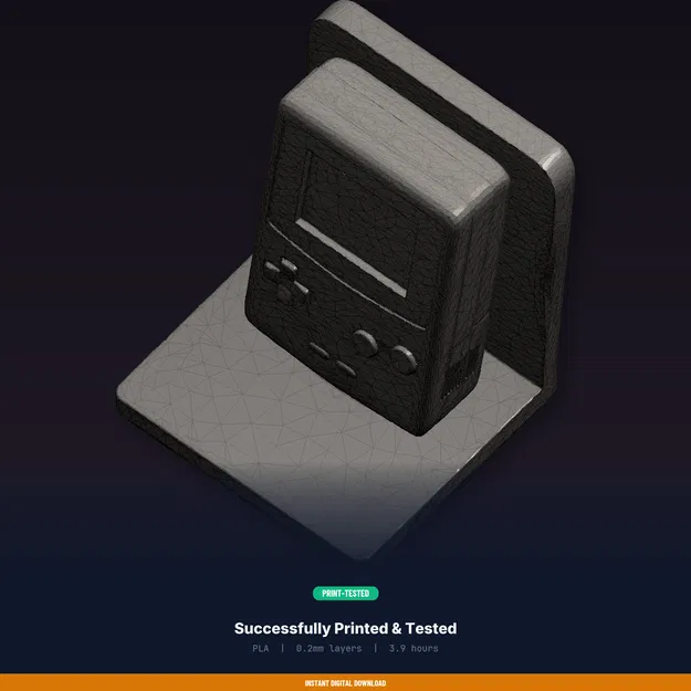 Kệ trưng bày máy game handheld retro nhỏ gọn - file STL in 3D - Image 8