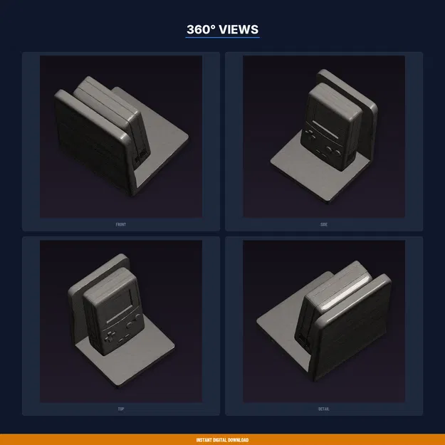 Kệ Trưng Bày Máy Game Cầm Tay Retro Nhỏ Gọn – File STL In 3D - Image 3