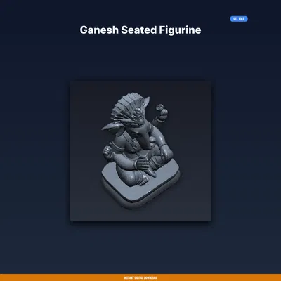 Tượng Ganesh Ngồi - File STL In 3D