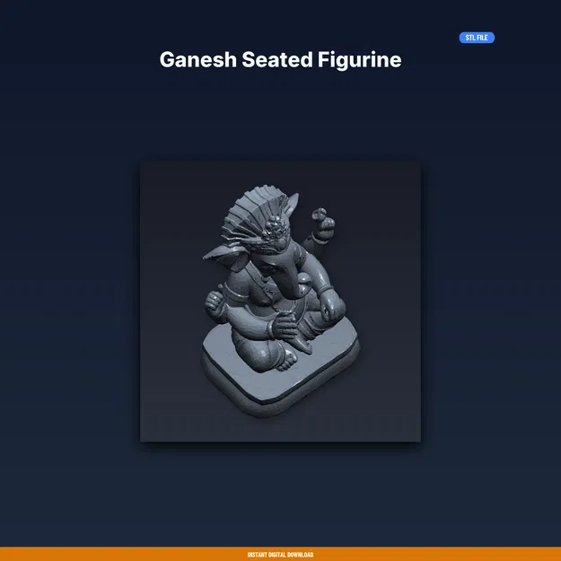 Tượng Ganesh Ngồi - File STL In 3D - Image 1