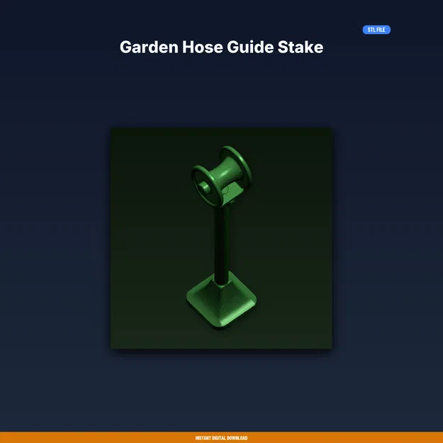 Cọc dẫn hướng ống tưới vườn (Garden Hose Guide Stake) - File STL in 3D - Image 1