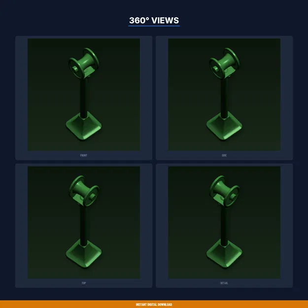 Cọc dẫn hướng ống tưới vườn (Garden Hose Guide Stake) - File STL in 3D - Image 3