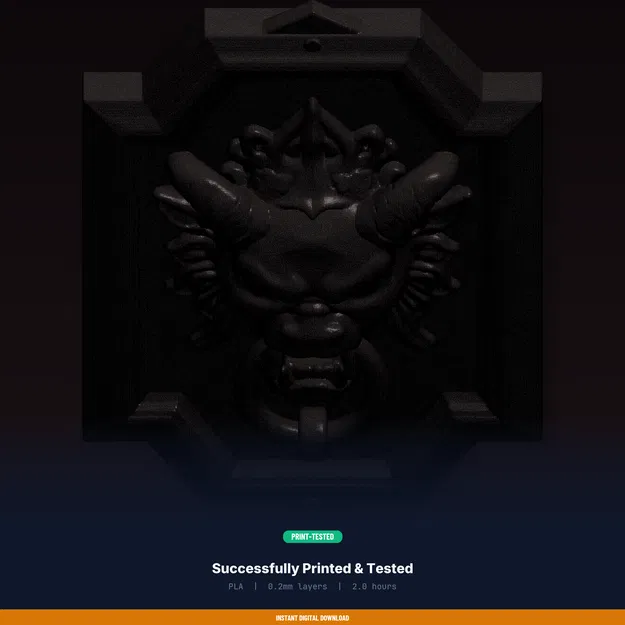 Gargoyle Door Knocker - File STL In 3D - Image 8