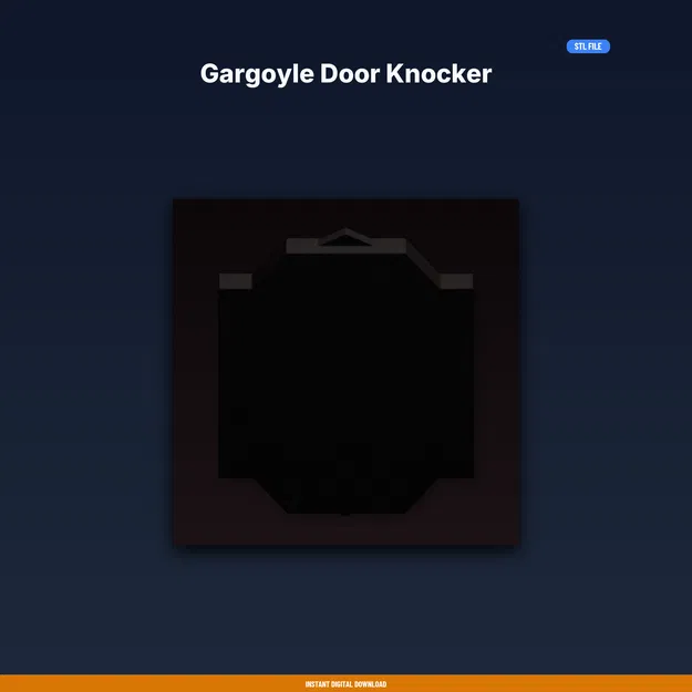 Gargoyle Door Knocker - File STL In 3D - Image 1