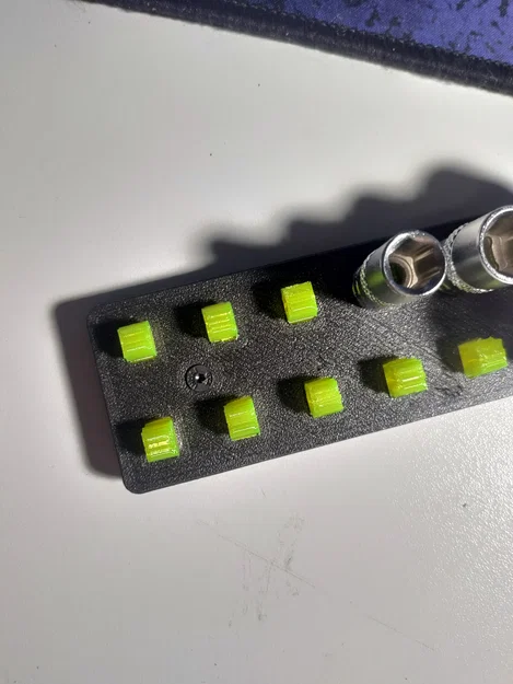 Khay giữ đầu tuýp 1/4 inch Gridfinity (insert TPU bền hơn) - Image 2