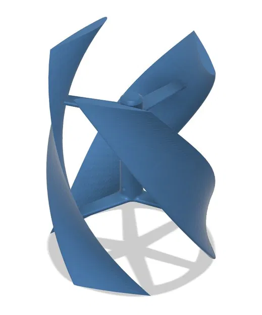 Desktop Helical VAWT (Tuabin gió trục đứng xoắn để bàn) - Image 2