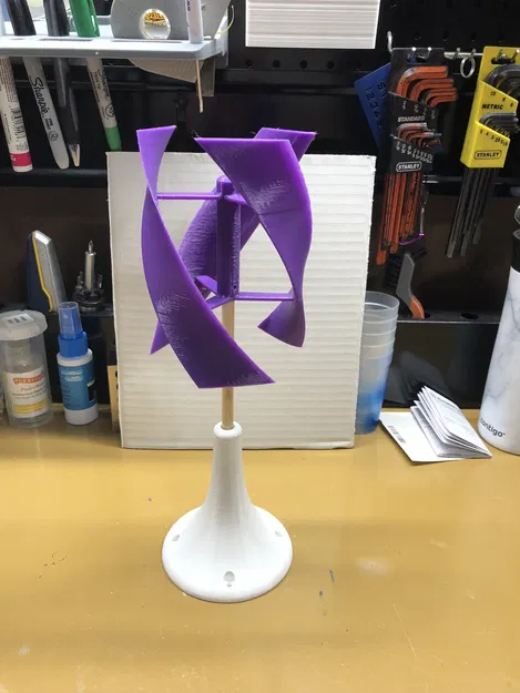 Desktop Helical VAWT (Tuabin gió trục đứng xoắn để bàn) - Image 4