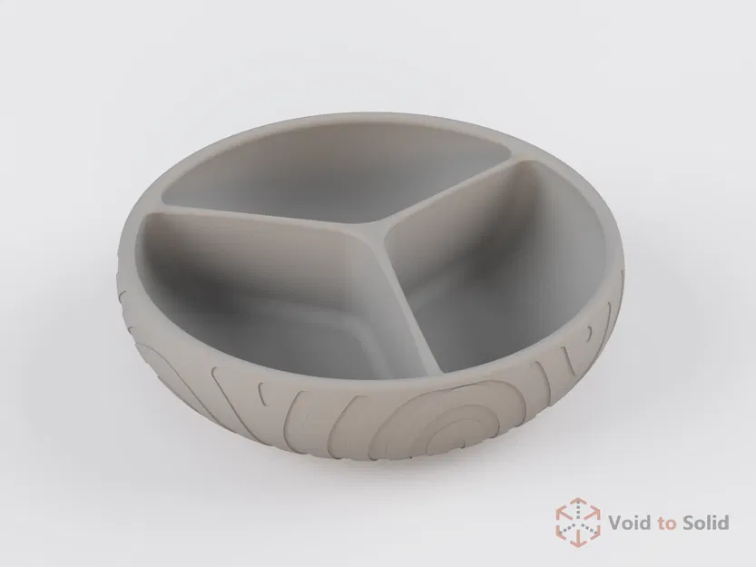 Tô Snack 3 Ngăn | Họa Tiết Sóng - Image 1