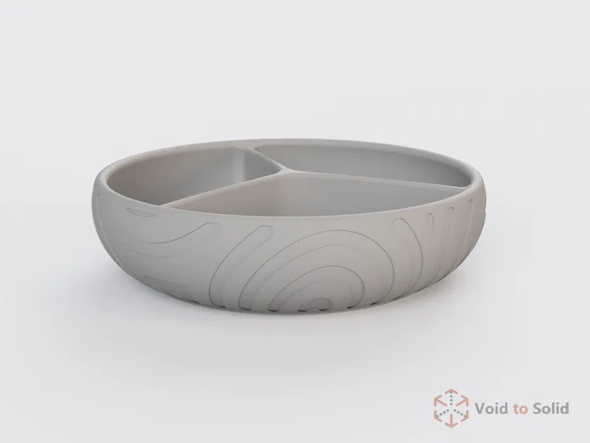 Tô Snack 3 Ngăn | Họa Tiết Sóng - Image 3