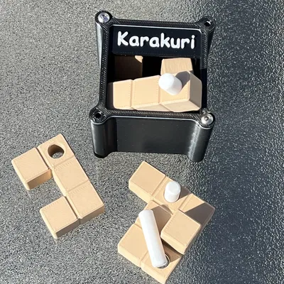 Nice packing puzzle – Puzzle nhét 5 mảnh và 2 dowel vào hộp