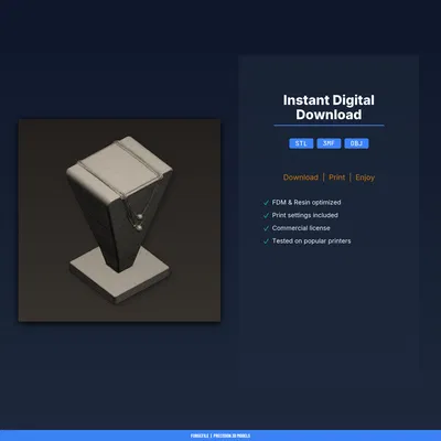 Giá Treo Dây Chuyền T-Bar Elegent, Treo Nhiều Dây – File STL In 3D