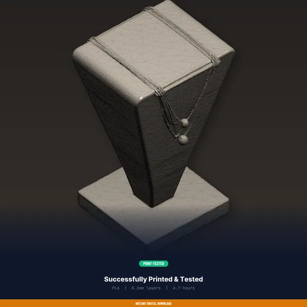 Giá Treo Dây Chuyền T-Bar Elegent, Treo Nhiều Dây – File STL In 3D - Image 8