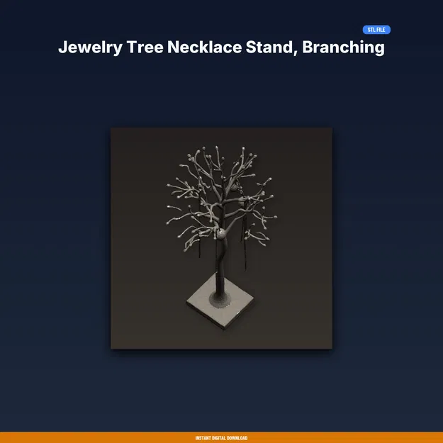 Kệ Cây Treo Trang Sức & Dây Chuyền dạng nhánh (STL 3D Printable) - Image 1