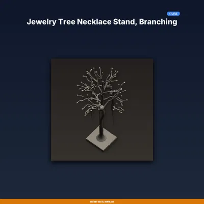 Kệ Cây Treo Trang Sức & Dây Chuyền dạng nhánh (STL 3D Printable)