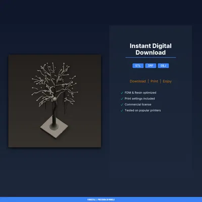 Kệ Cây Treo Trang Sức & Dây Chuyền dạng nhánh (STL 3D Printable)