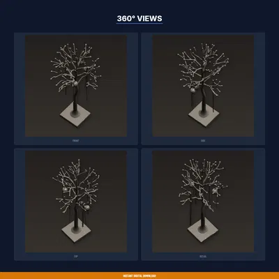 Kệ Cây Treo Trang Sức & Dây Chuyền dạng nhánh (STL 3D Printable)