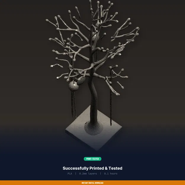 Kệ Cây Treo Trang Sức & Dây Chuyền dạng nhánh (STL 3D Printable) - Image 8
