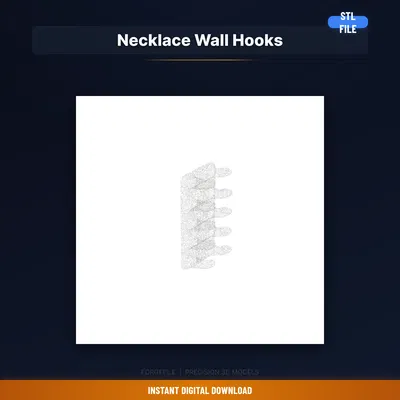 Móc Treo Vòng Cổ Gắn Tường 5 Móc – Jewelry Wall Organizer (STL 3D Printable)
