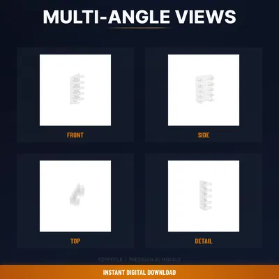 Móc Treo Vòng Cổ Gắn Tường 5 Móc – Jewelry Wall Organizer (STL 3D Printable)