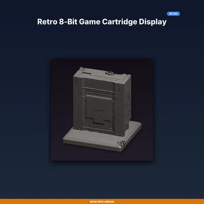 Kệ Trưng Bày Băng Game Retro 8-Bit - File STL In 3D