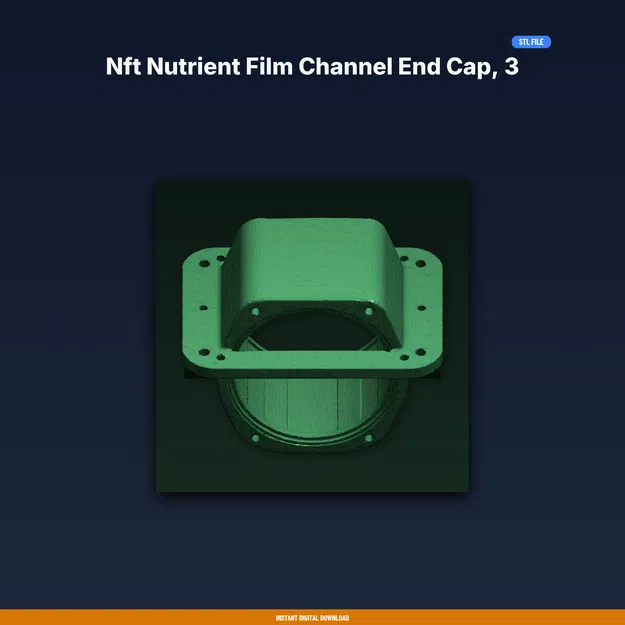 Nắp bịt ống NFT 3 inch kín nước, có cổng xả – File STL in 3D - Image 1