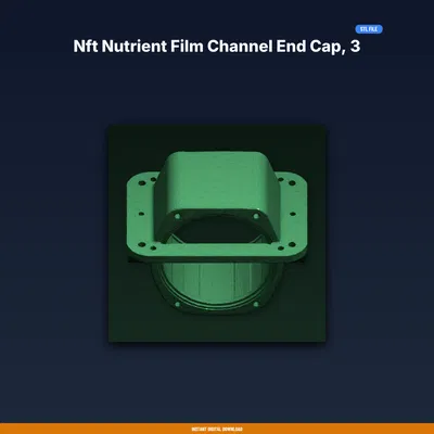 Nắp bịt ống NFT 3 inch kín nước, có cổng xả – File STL in 3D