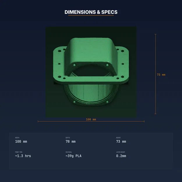 Nắp bịt ống NFT 3 inch kín nước, có cổng xả – File STL in 3D - Image 4