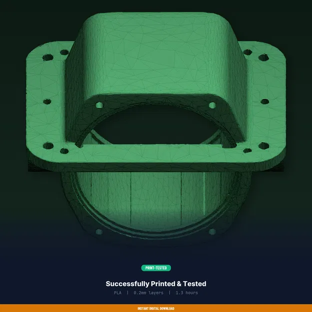 Nắp bịt ống NFT 3 inch kín nước, có cổng xả – File STL in 3D - Image 8